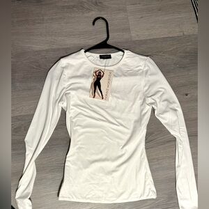 Naked Wardrobe long sleeve white top. BNWT.